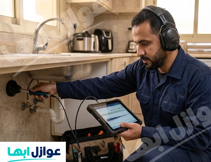 كشف تسربات المياه بأحد رفيدة
